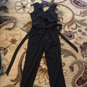 Ladies black pants suit